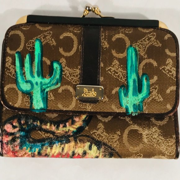 CELINE X ANTICULTURE Wallet Snake Cactus Horse - Picture 4 of 14